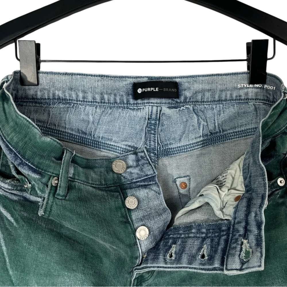 PURPLE BRAND Low Rise Slim Coated Diagonal Jean size 31 in Multicolor